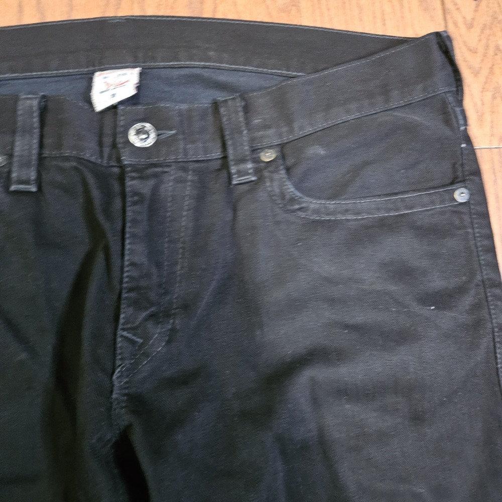 True Religion Ricky Straight Leg Black Jeans Mens Size 38 Made in USA 38x32 - Picture 12 of 14